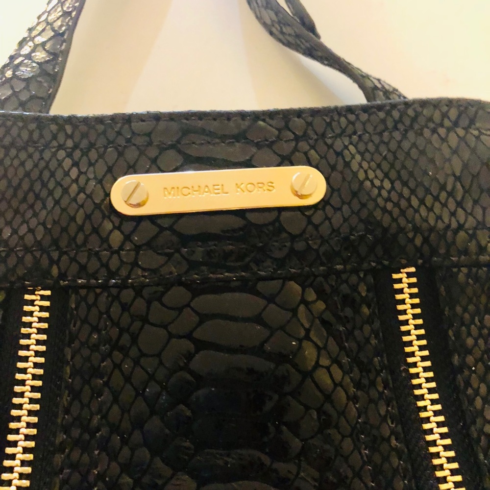 Michael Kors Black Python Leather Crossbody - image 3